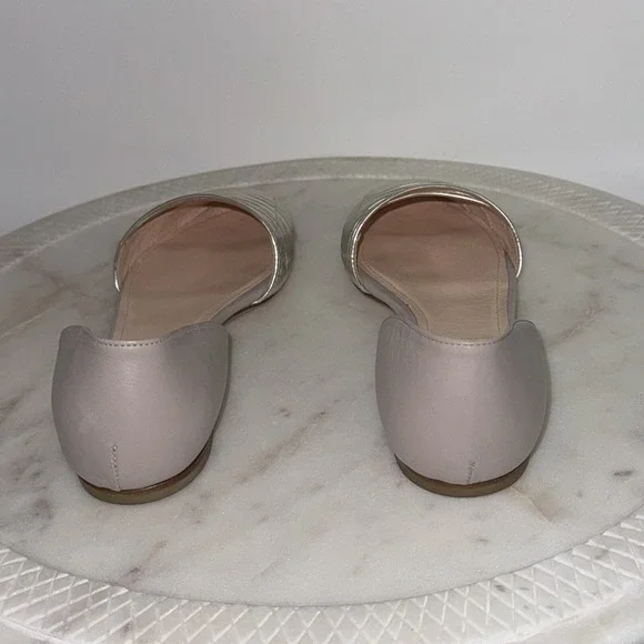 AGL Slip On Flats Leather Nude Beige Made In Italy NEW Women's EU 37 US 7 - Picture 3 of 8